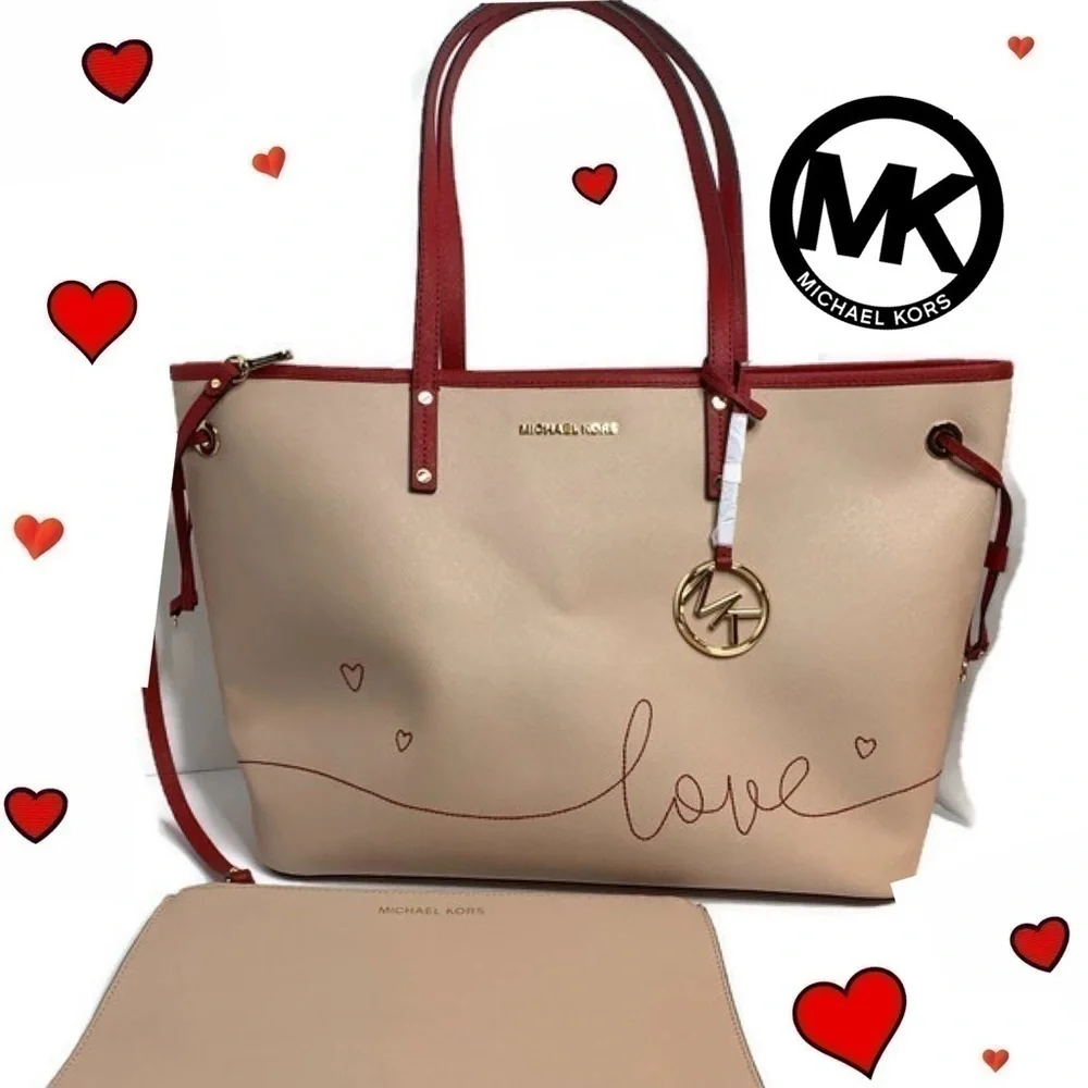 Michael Kors MK Love Heart Rare Tote Valentine Bag
